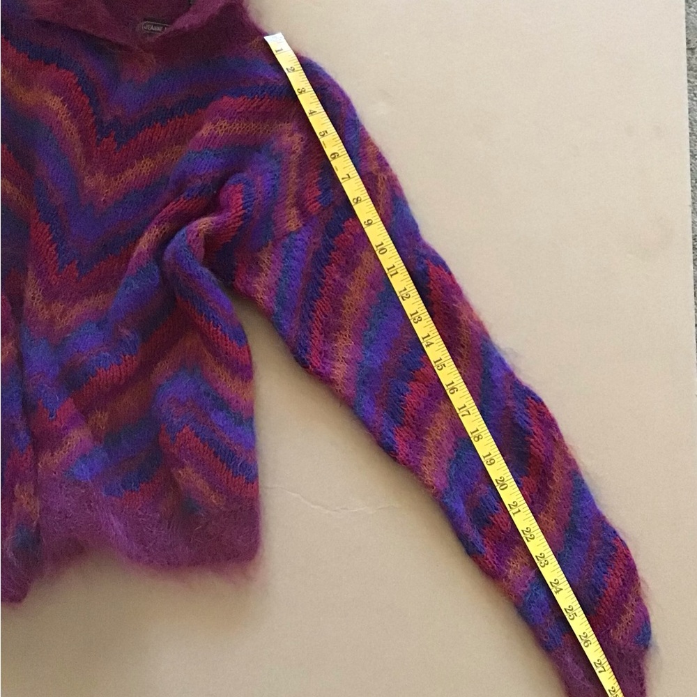 Vintage Jeanne Pierre Pullover Multicolor Design Sweater Size S Hand Knit - Picture 7 of 9